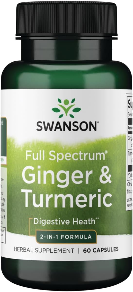 Swanson Full Spectrum Ginger & Turmeric 60 Capsules