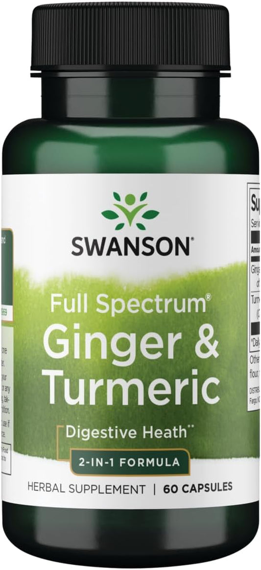 Swanson Full Spectrum Ginger & Turmeric 60 Capsules