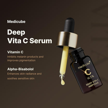 Medicube Deep Vita C Serum 2.0 || 14.5% Pure Vitamin C (10g * 3 bottles)