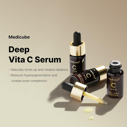 Medicube Deep Vita C Serum 2.0 || 14.5% Pure Vitamin C (10g * 3 bottles)