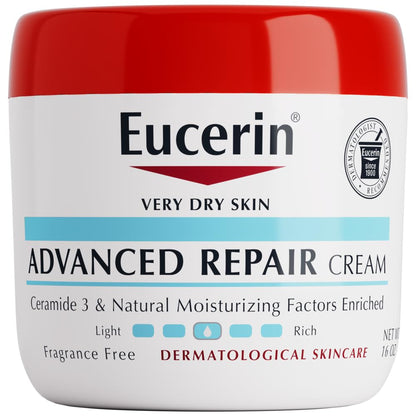 Eucerin (Very Dry Skin) Advanced Repair Cream Ceramide 3 & Natural Moisturizing Factors Enriched 454g