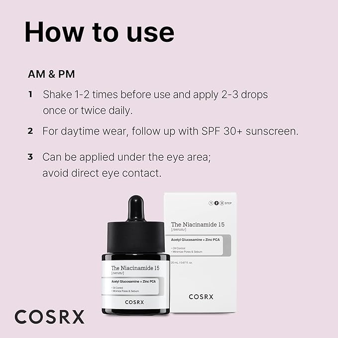 COSRX The Niacinamide 15 [Serum] Acetyl Glucosamine + Zinc PCA. 20ml