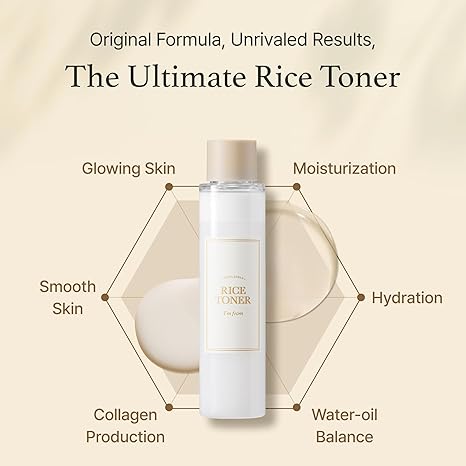 I'm From Rice Toner – 150ml | Milky Korean Toner with 77.78% Rice Extract & Niacinamide for Hydrating Glow