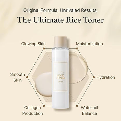 I'm From Rice Toner – 150ml | Milky Korean Toner with 77.78% Rice Extract & Niacinamide for Hydrating Glow