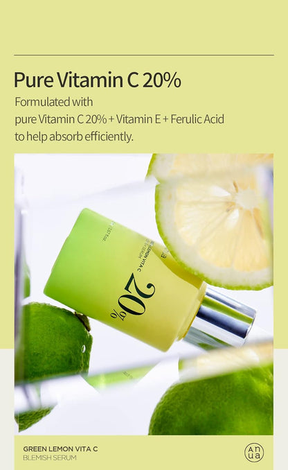 Anua  Green Lemon Vita C  Blemish Serum  20%  20g