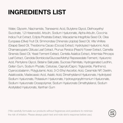 ANUA Niacinamide 10 + TXA 4 Serum, Hyaluronic Acid, Tranexamic acid, Vitamin B12