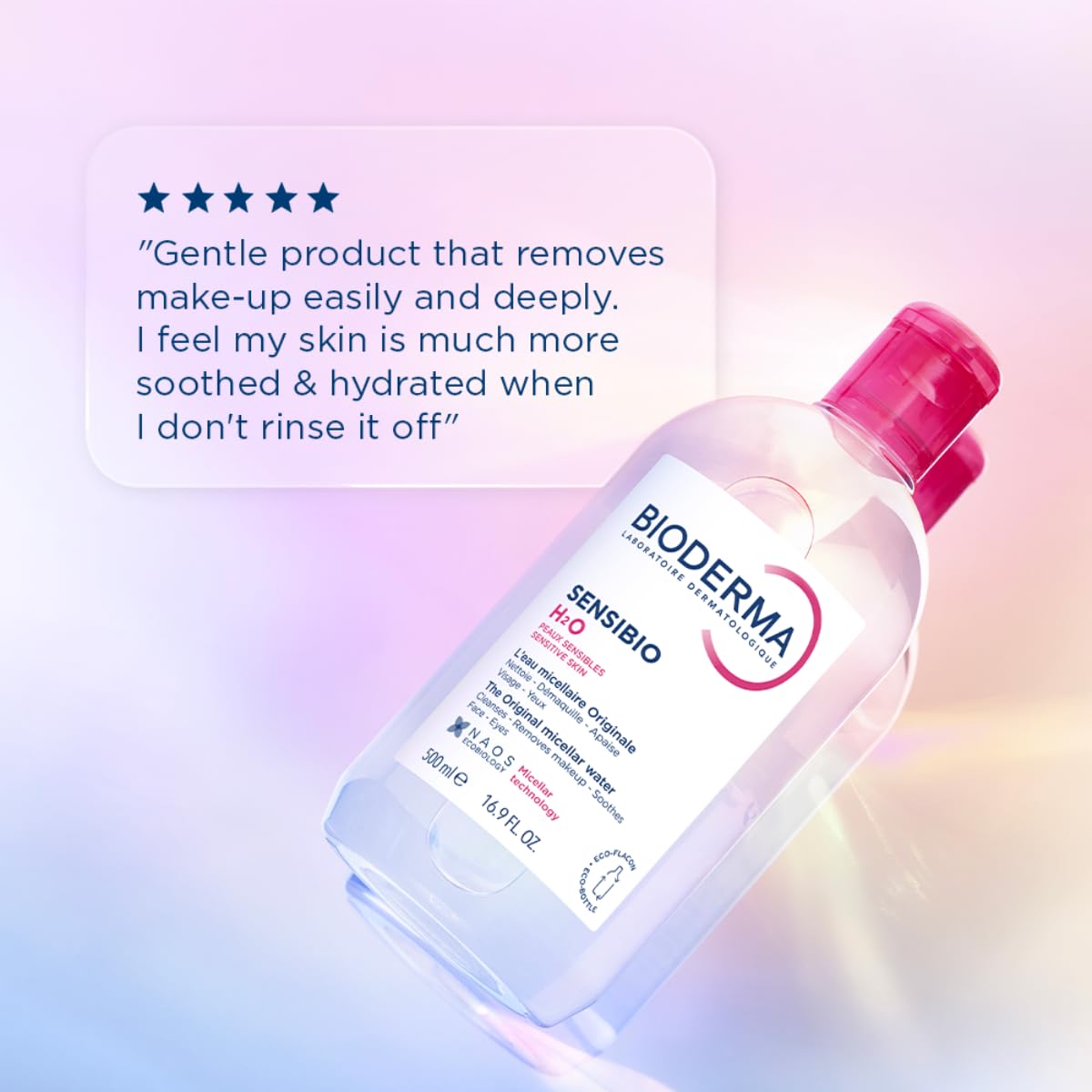 Bioderma - Sensibio - H2O Micellar Water - Makeup Remover Cleanser - Face Cleanser for Sensitive Skin