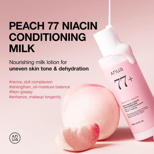 ANUA Peach Niacin Conditioning Lotion, Face Moisturizer with Vitamin B12, 150ml