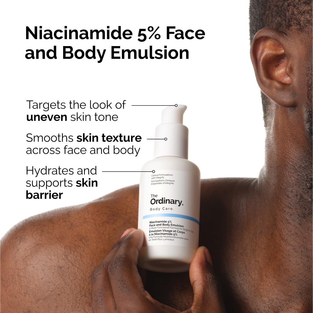 The Ordinary Niacinamide 5% Face and Body Emulsion, Dark Spot & Skin Tone Corrector, 3.4 Fl Oz