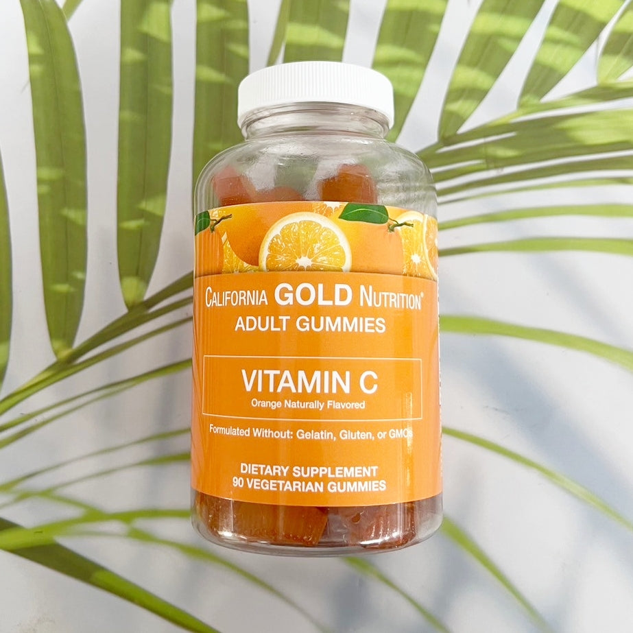 California GOLD Nutrition  Adult Gummies  Vitamin C  Orange Naturally Flavored  90 Vegetarian Gummies