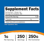 Nutricost L-Tyrosine Powder 250 Grams - Pure L-Tyrosine Powder 1000mg Per Serving