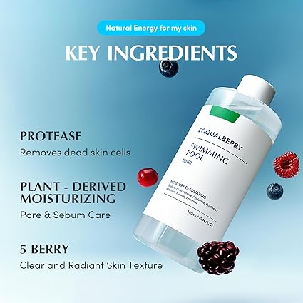 EQQUALBERRY Swimming Pool Korean Exfoliating Toner