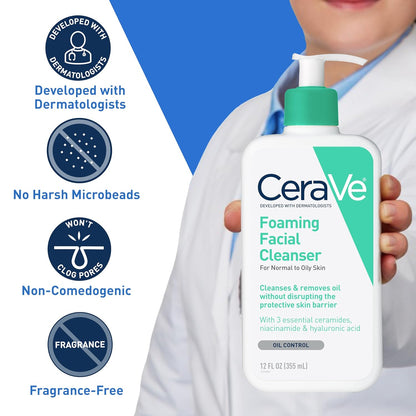 CeraVe Foaming Cleanser For Normal to Oily Skin