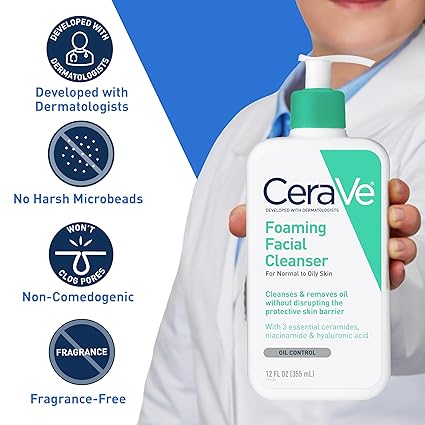 CeraVe Foaming Facial Cleanser | For Normal to Oily Skin - Oman