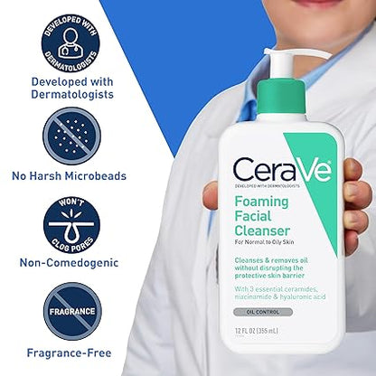 CeraVe Foaming Facial Cleanser | For Normal to Oily Skin