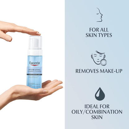 Eucerin Hydrating Foaming Daily Facial Cleanser with Hyaluronic Acid
