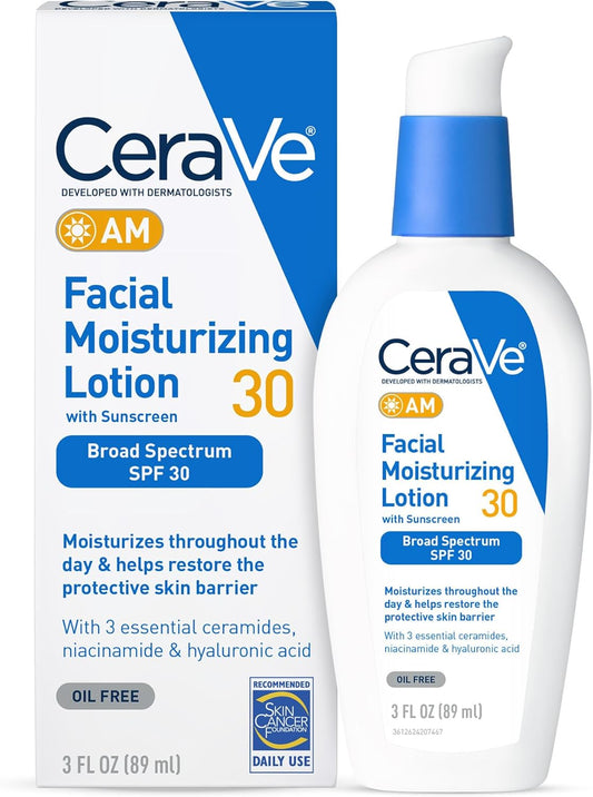 CeraVe Facial Moisturizing Lotion AM SPF 30 |Daily Face Moisturizer with SPF