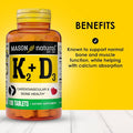 Mason Natural Vitamins Mason Natural + D3 With Calcium - 100 Tablets
