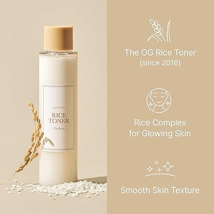 I'm From Rice Toner – 150ml | Milky Korean Toner with 77.78% Rice Extract & Niacinamide for Hydrating Glow