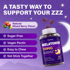 Melatonin 6 mg Fast Dissolve 60 Gummies | Nighttime Sleep Aid | Natural Berry Flavor |