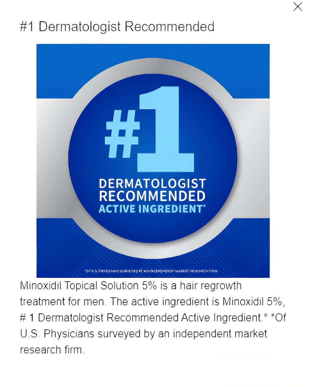 Kirkland Signature,6 Months-Minoxidil 5% Topical Solution Extra Strength Hair Regrowth Treatment for Men