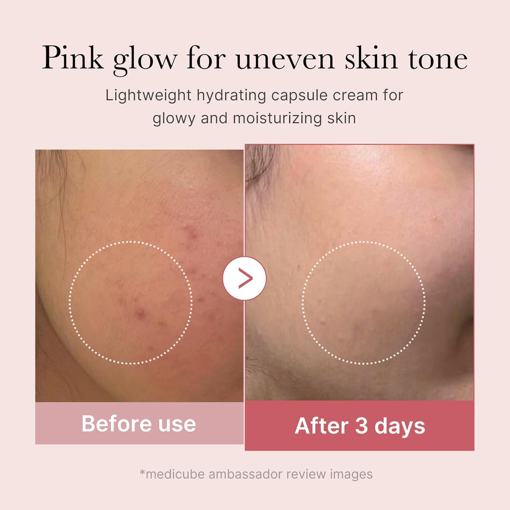 Medicube Salmon DNA PDRN Pink Collagen Capsule Cream – Lightweight Face Moisturizer with Niacinamide for Hydration, Glow & Uneven Skin Tone (1.94 oz)