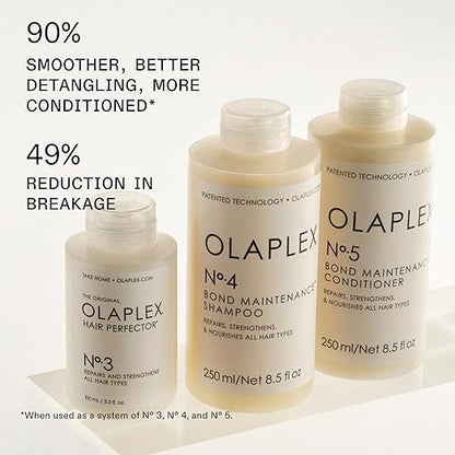 Olaplex No. 4 Bond Maintenance Shampoo, Repairs, Strengthens, & Nourishes All Hair Types, Adds Shine & Leaves Hair Feeling Soft,