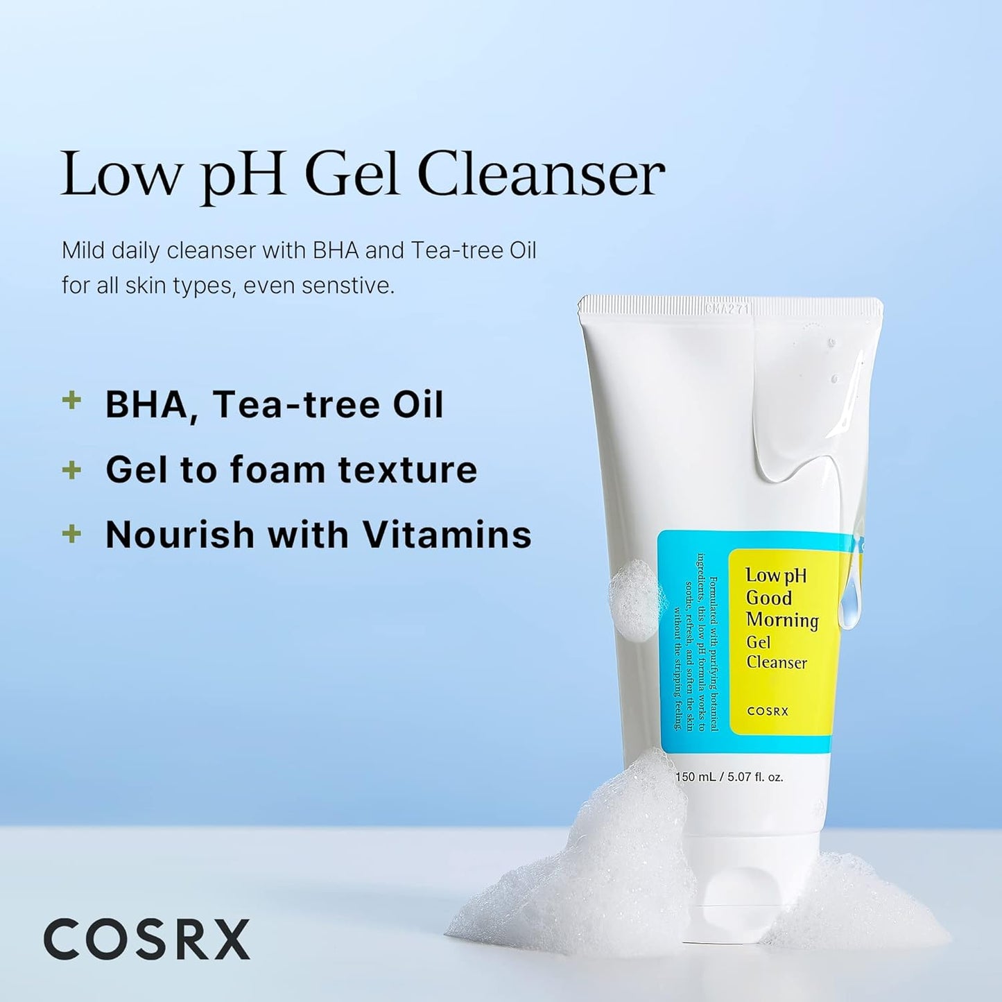 COSRX, Low pH Good Morning Gel Cleanser, 150ml