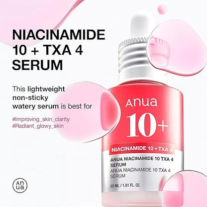 ANUA Niacinamide 10 + TXA 4 Serum, Hyaluronic Acid, Tranexamic acid, Vitamin B12