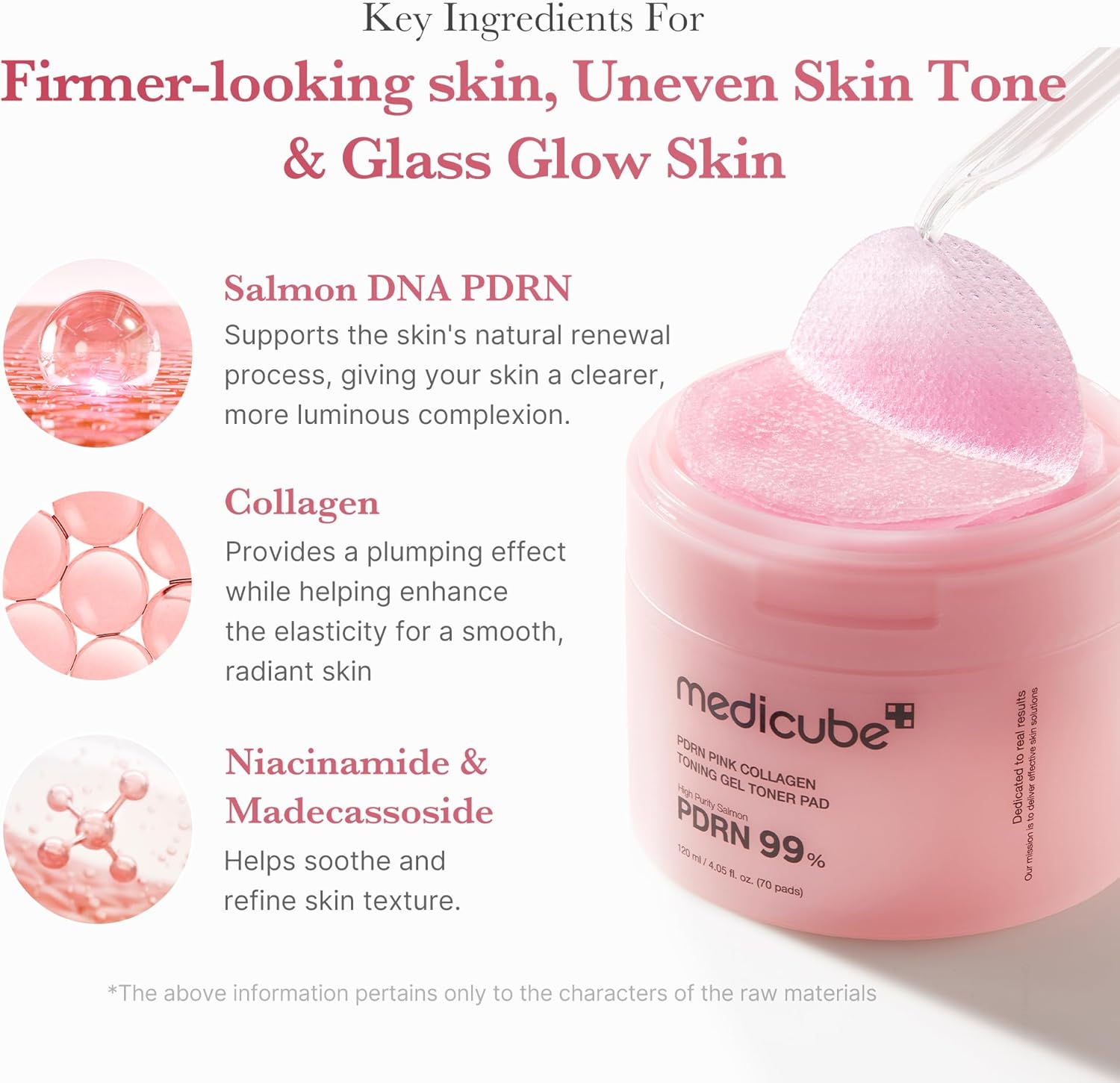 Medicube Toner Pads Salmon DNA PDRN Pink Collagen Jelly Pad