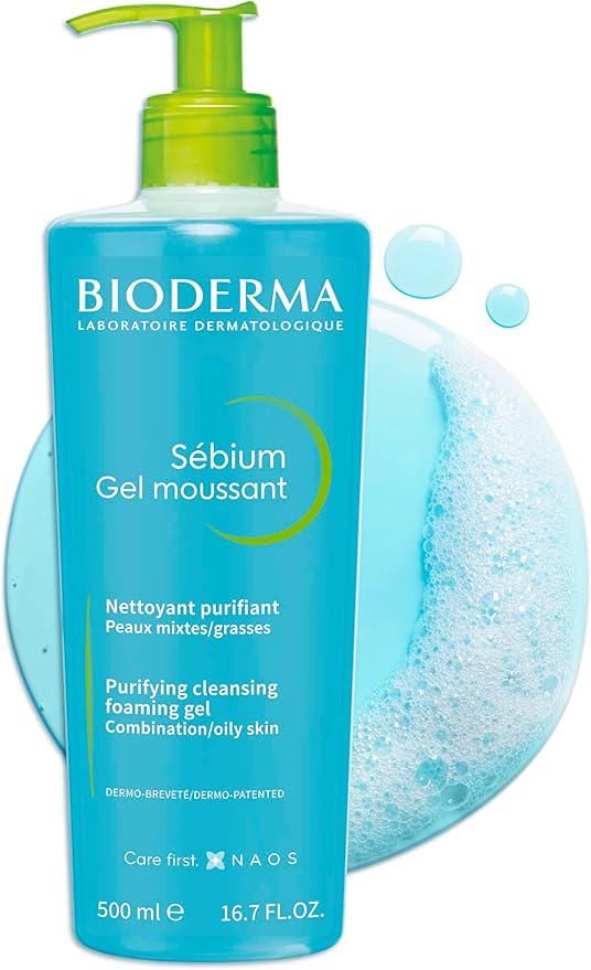 Bioderma Sebium Purifying Cleansing Foaming Gel (Combinatino/ Oily Skin). 500ML