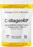 Collagen Peptides Powder with Hyaluronic Acid, Support for Healthy Hair, Skin, Nails, Joints and Bones, Non-GMO, Gluten and Dairy Free, Unflavored, 7.26 oz, Fish Sourced
