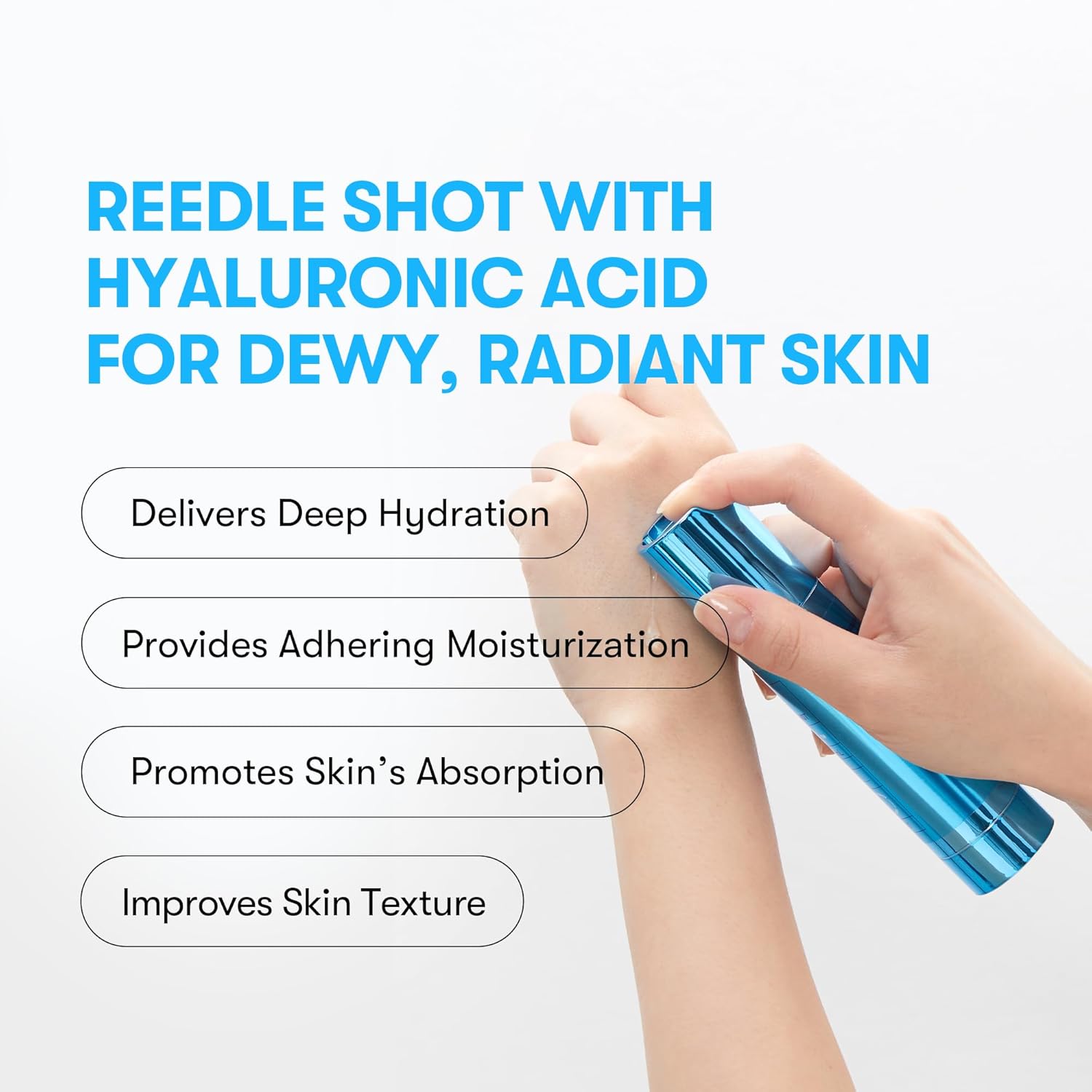 VT COSMETICS Hydrop Reedle Shot 100hL, Hyaluronic Acid Microneedling Serum, (50ml)
