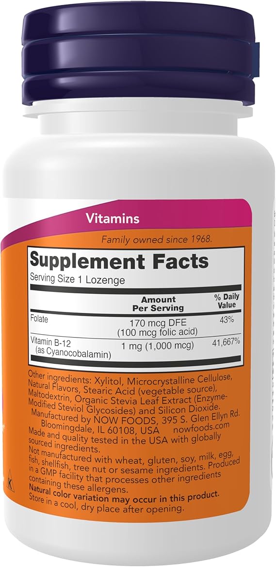 NOW Supplements, Vitamin B-12  (120 Chewable)
