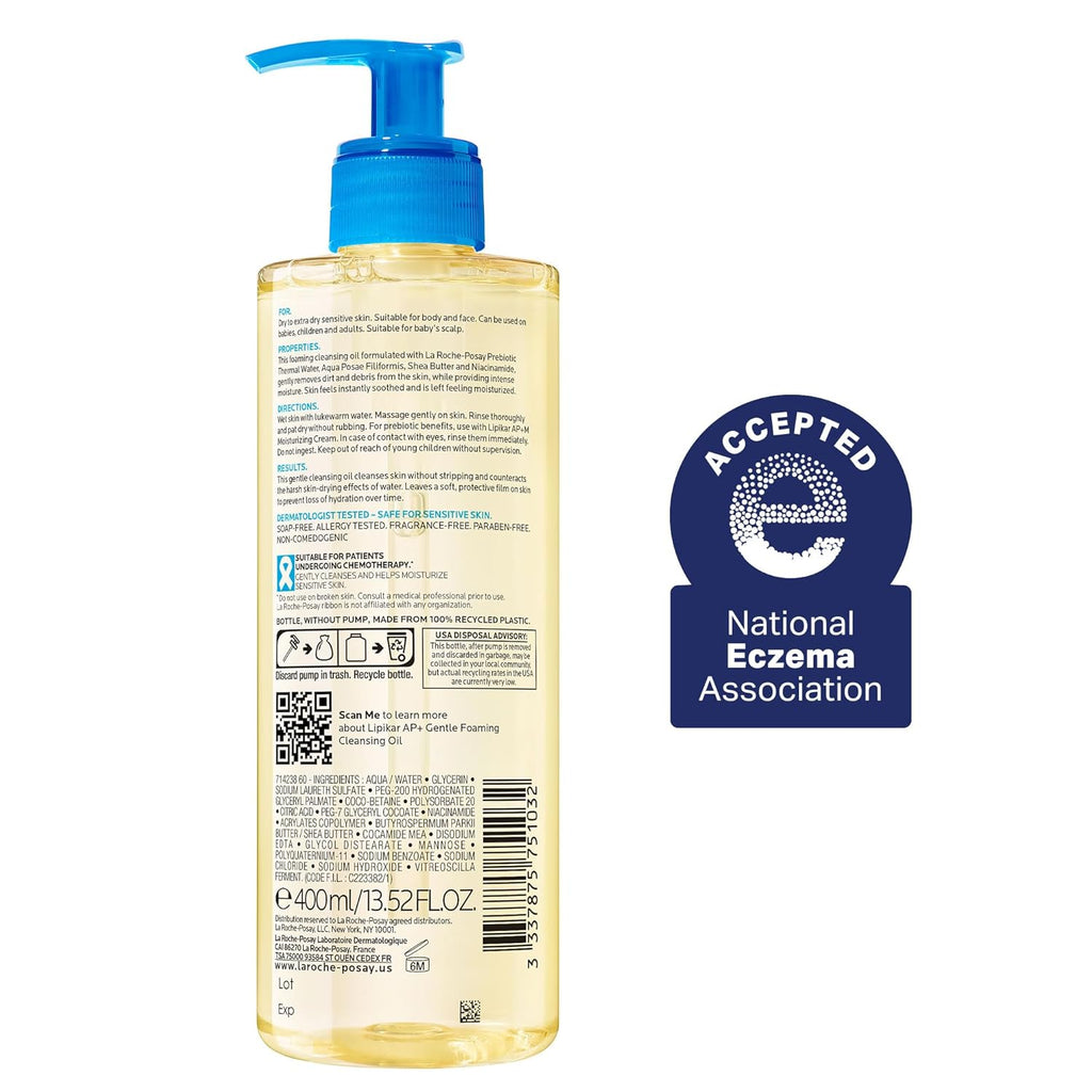 La Roche-Posay Lipikar AP+ – Gentle Foaming Cleansing Oil  (400ml)