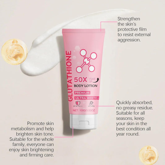 Glutathione 50x Tone Up Body Lotion, Moisturizing and Soft Skin All Over Body Scented Body Lotion