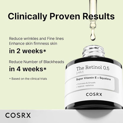 COSRX The Retinol 0.5 [Oil] Super Vitamin E + Squalane. 20ml