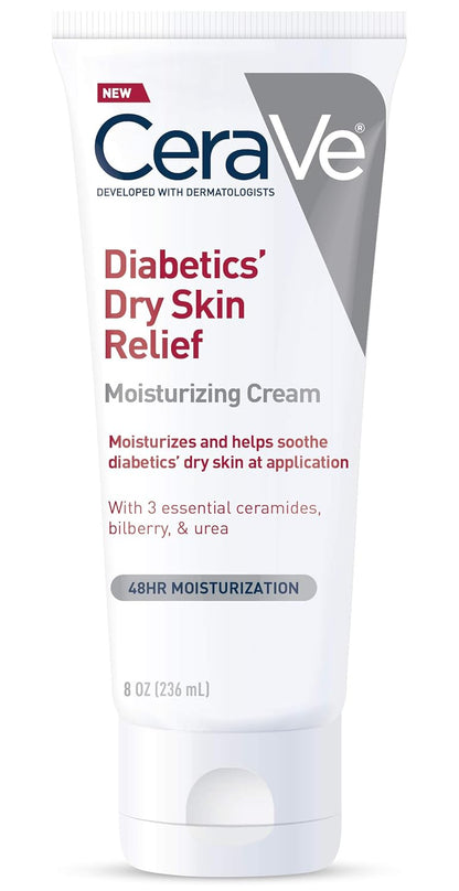 CeraVe Diabetics’ Dry Skin Relief Moisturizing Cream – 236ml | 48HR Hydration