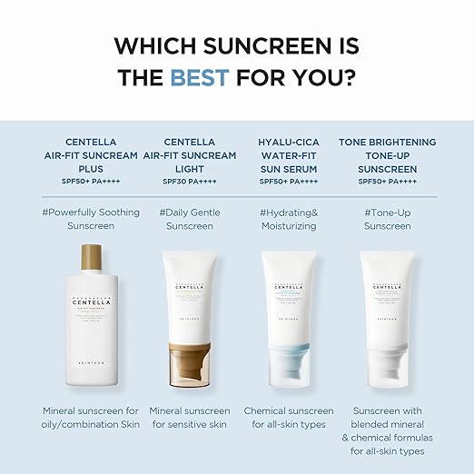 SKIN 1004 CENTELLA Hyalu CICA Water-fit Sun Serum 50 ML – Lightweight, Hydrating Serum with Protection, Soothing for Sensitive Skin, Moisturizing & Non-Greasy andGeoMetal™ Gauze Pad