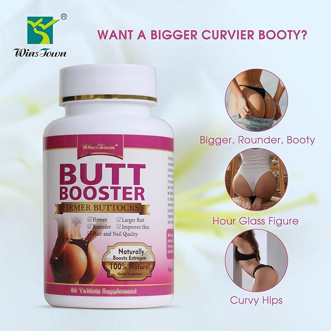 utt Booster Pills, Mention Buttocks Herbal Supplements, Plump HIPS Enhancement Firming and Seductive, 60 Tablets