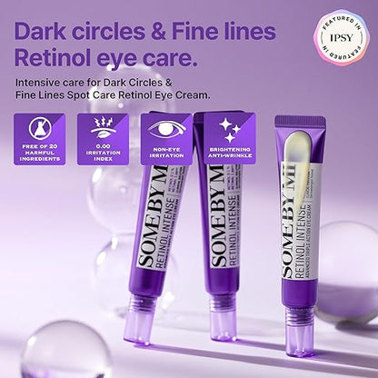 SOME BY MI Retinol Intense Advanced Triple Action Eye Cream (Wrinkles + Signs of Aging + Skin Tone Darkening). 30ML