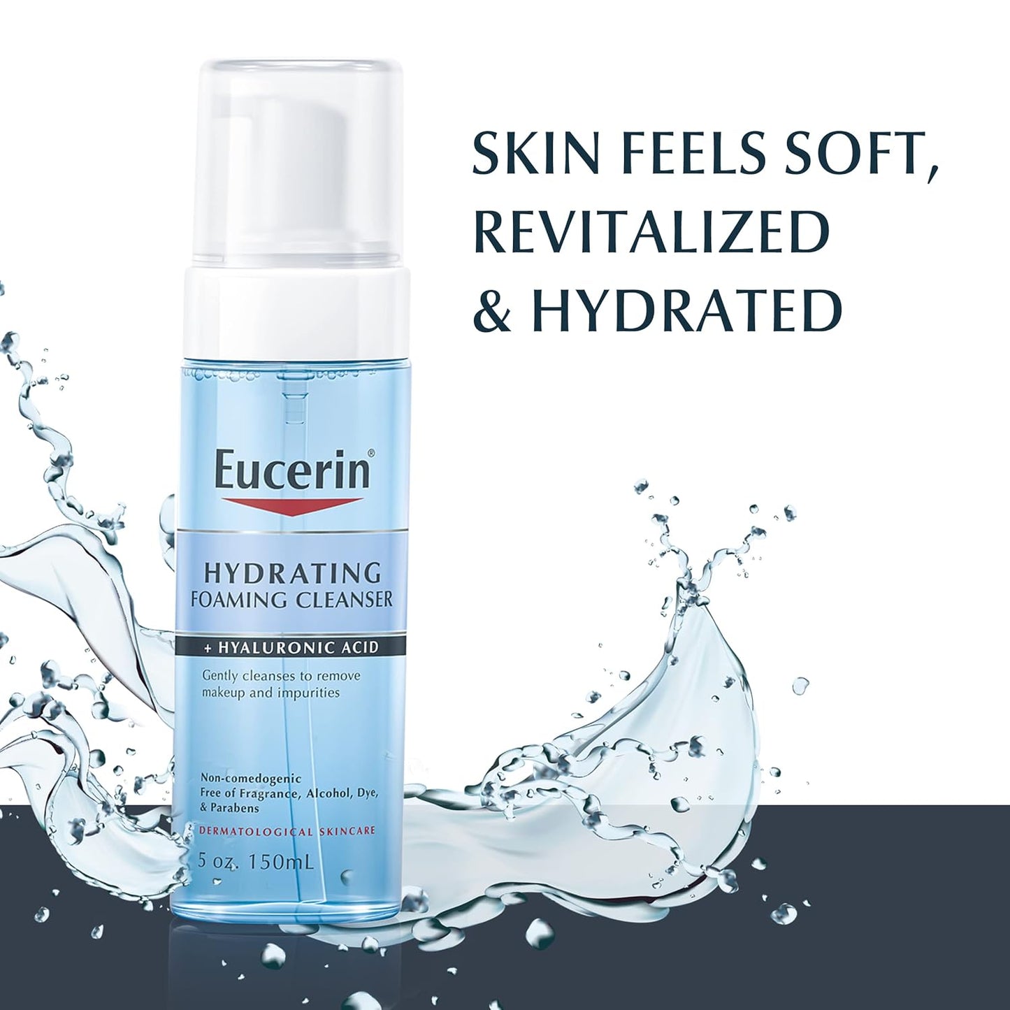 Eucerin Hydrating Foaming Daily Facial Cleanser with Hyaluronic Acid