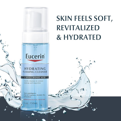 Eucerin Hydrating Foaming Daily Facial Cleanser with Hyaluronic Acid