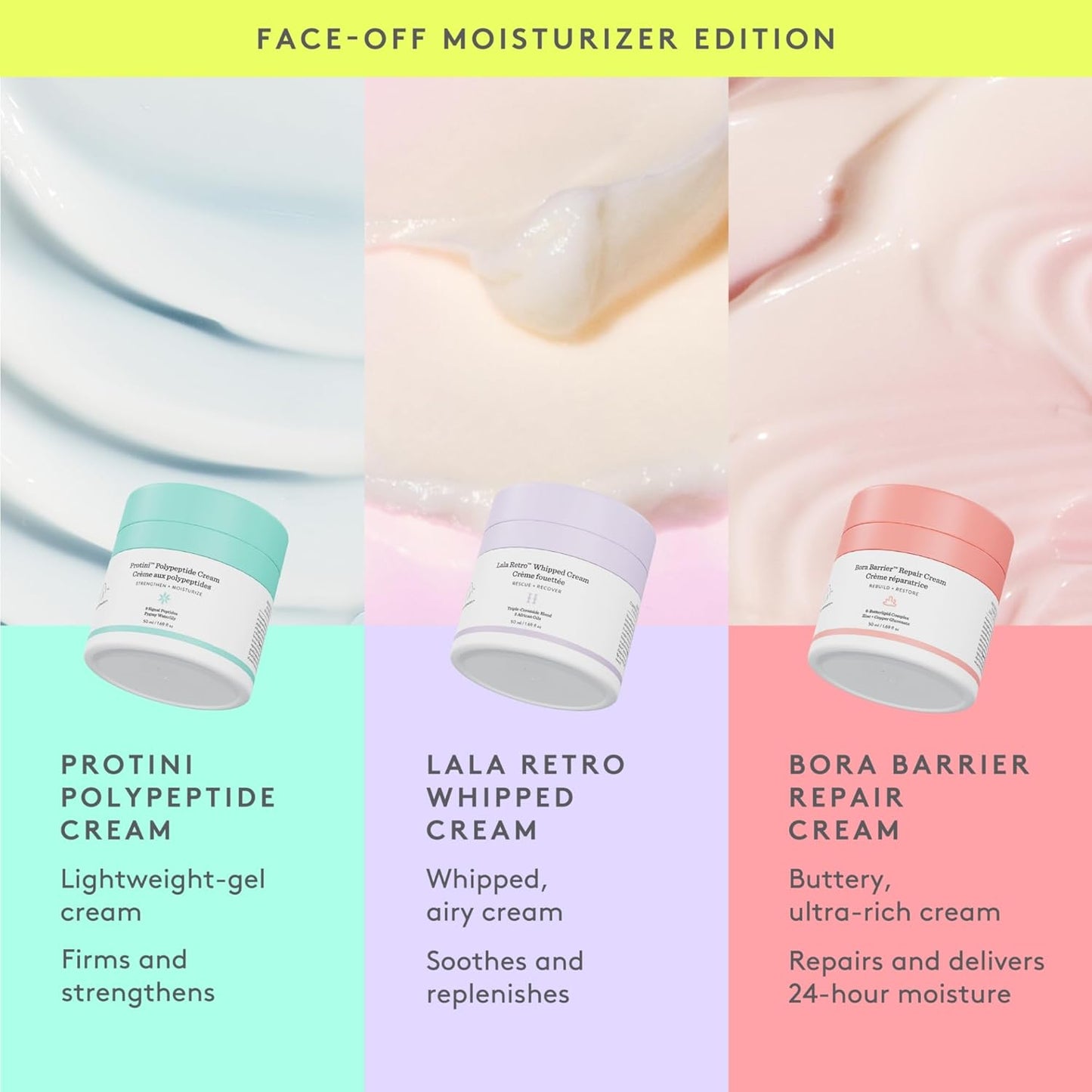 Drunk Elephant  Lala Retro  Whipped Cream  Rescue+Recover  6 African Oil Ceramides, pH5.2  50 ml