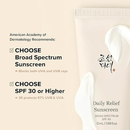 Beauty of Joseon Daily Relief Sunscreen – SPF 50+ PA++++ Soothing & Hydrating UV Protection (50 ml)