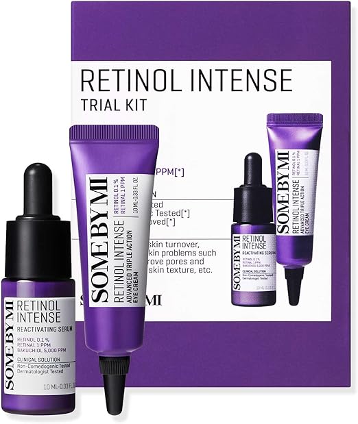 SOME BY MI Retinol Intense Trial Kit - Retinol 0.1% - Retinal 1PPM - Bakuchiol 5,000 PPM. 2x10ml e