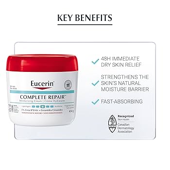 Eucerin (Very Dry Skin) Advanced Repair Cream Ceramide 3 & Natural Moisturizing Factors Enriched 454g