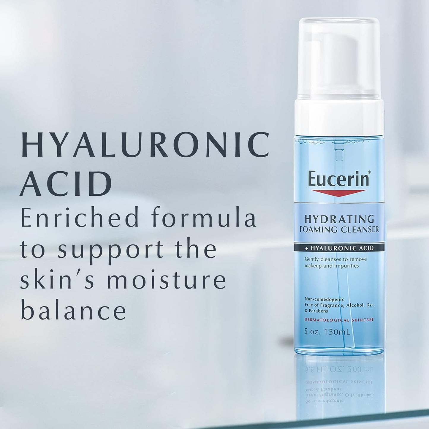 Eucerin Hydrating Foaming Daily Facial Cleanser with Hyaluronic Acid