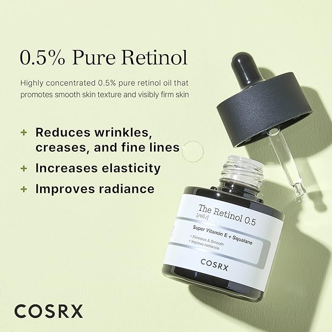 COSRX The Retinol 0.5 [Oil] Super Vitamin E + Squalane. 20ml