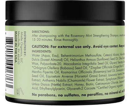 MIELLE, Rosemary Mint strengthening Hair Masque, 340g